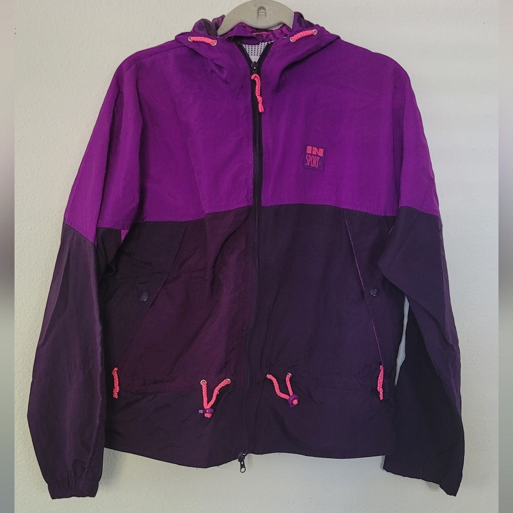 In Sport Vintage Wind Breaker size Med with hood.